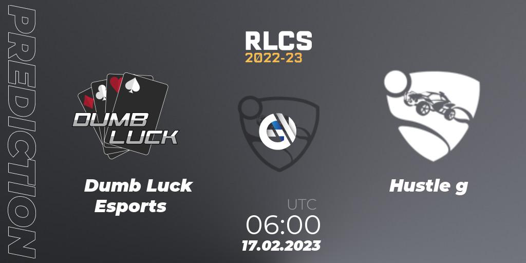Prognoza Dumb Luck Esports - Hustle g. 17.02.2023 at 06:00, Rocket League, RLCS 2022-23 - Winter: Oceania Regional 2 - Winter Cup