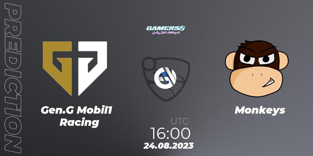 Prognoza Gen.G Mobil1 Racing - Monkeys. 24.08.2023 at 15:30, Rocket League, Gamers8 2023