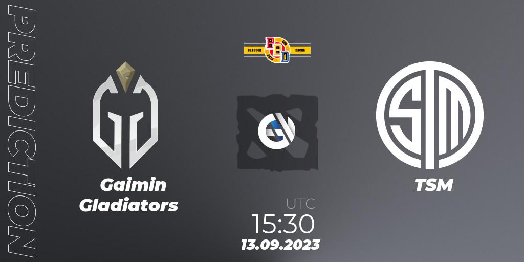 Prognoza Gaimin Gladiators - TSM. 13.09.2023 at 18:00, Dota 2, BetBoom Dacha