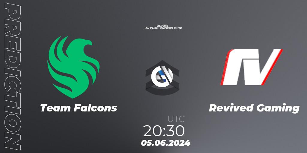 Prognoza Team Falcons - Revived Gaming. 05.06.2024 at 19:30, Call of Duty, Call of Duty Challengers 2024 - Elite 3: EU