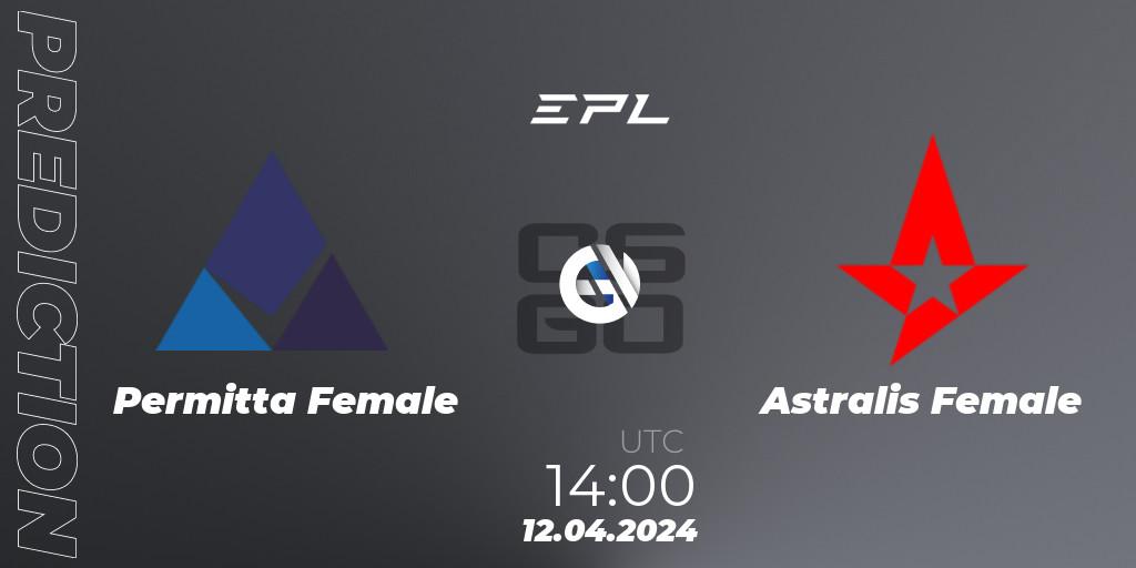 Prognoza Permitta Female - Astralis Female. 12.04.2024 at 14:00, Counter-Strike (CS2), European Pro League Female Season 1