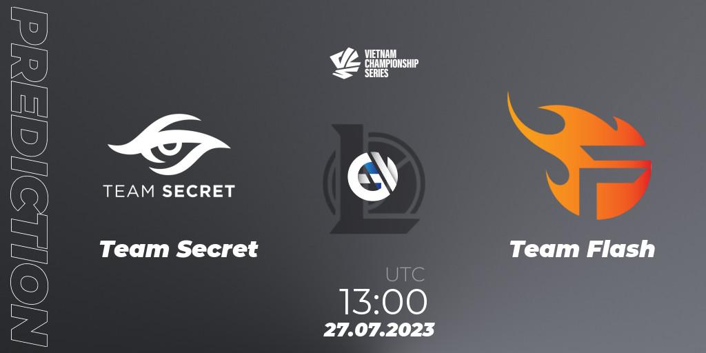 Prognoza Team Secret - Team Flash. 30.07.2023 at 10:00, LoL, VCS Dusk 2023