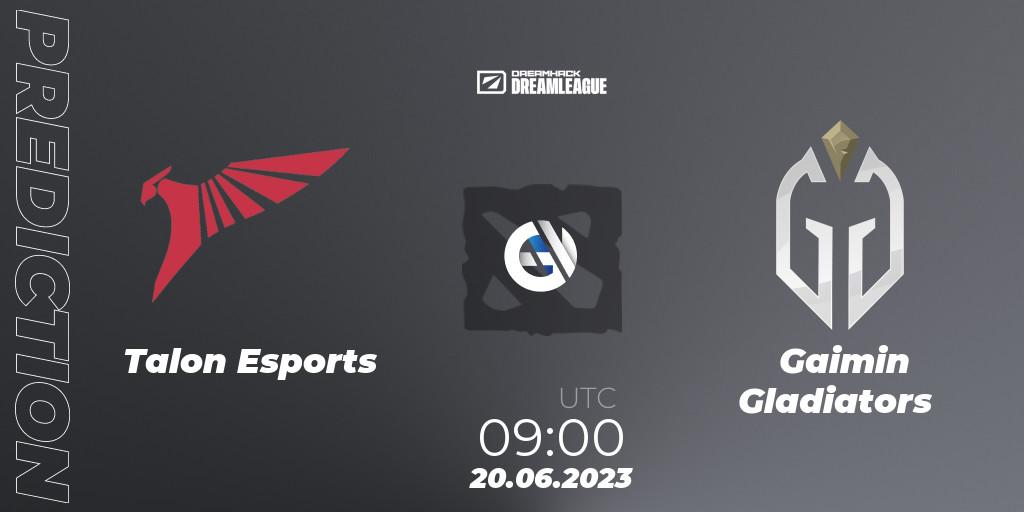 Prognoza Talon Esports - Gaimin Gladiators. 20.06.2023 at 08:55, Dota 2, DreamLeague Season 20 - Group Stage 2