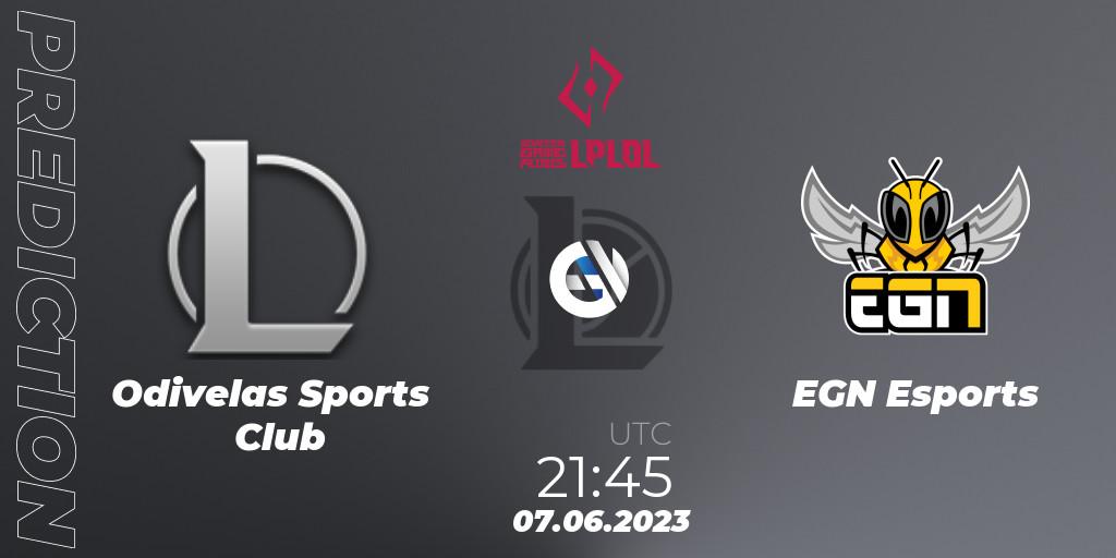 Prognoza Odivelas Sports Club - EGN Esports. 07.06.23, LoL, LPLOL Split 2 2023 - Group Stage