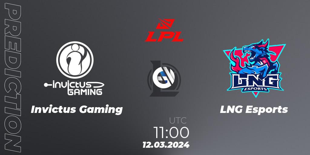Prognoza Invictus Gaming - LNG Esports. 12.03.24, LoL, LPL Spring 2024 - Group Stage