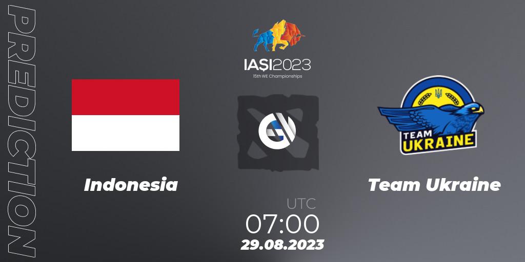 Prognoza Indonesia - Team Ukraine. 29.08.23, Dota 2, IESF World Championship 2023