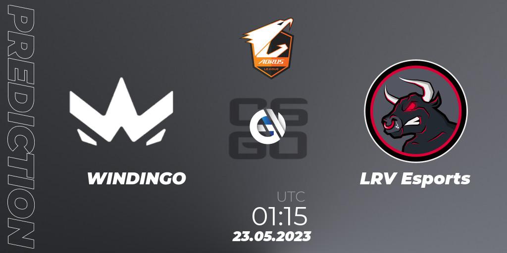 Prognoza WINDINGO - LRV Esports. 23.05.2023 at 01:15, Counter-Strike (CS2), Aorus League Invitational 2023