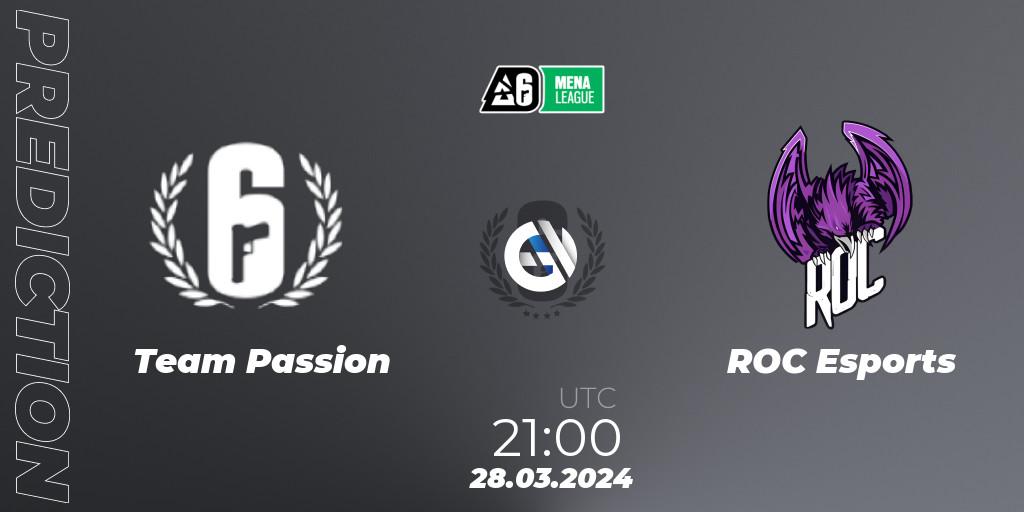 Prognoza Team Passion - ROC Esports. 28.03.2024 at 21:00, Rainbow Six, MENA League 2024 - Stage 1