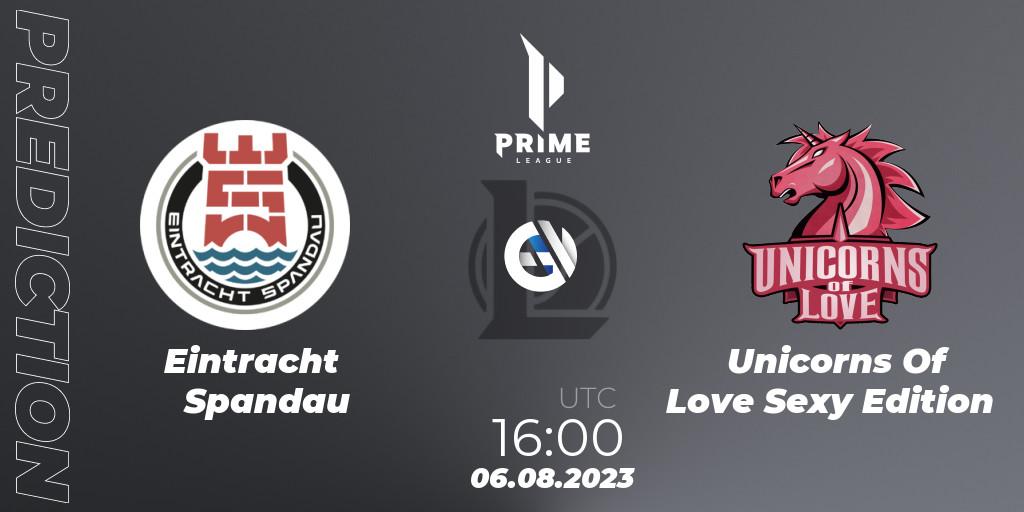 Prognoza Eintracht Spandau - Unicorns Of Love Sexy Edition. 06.08.2023 at 16:00, LoL, Prime League Summer 2023 - Playoffs