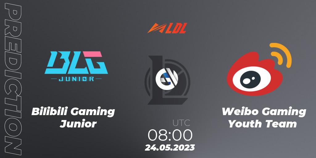 Prognoza Bilibili Gaming Junior - Weibo Gaming Youth Team. 24.05.2023 at 08:00, LoL, LDL 2023 - Regular Season - Stage 2