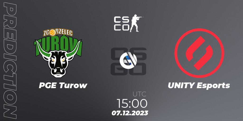 Prognoza PGE Turow - UNITY Esports. 07.12.2023 at 15:00, Counter-Strike (CS2), European Pro League Season 13: Division 2