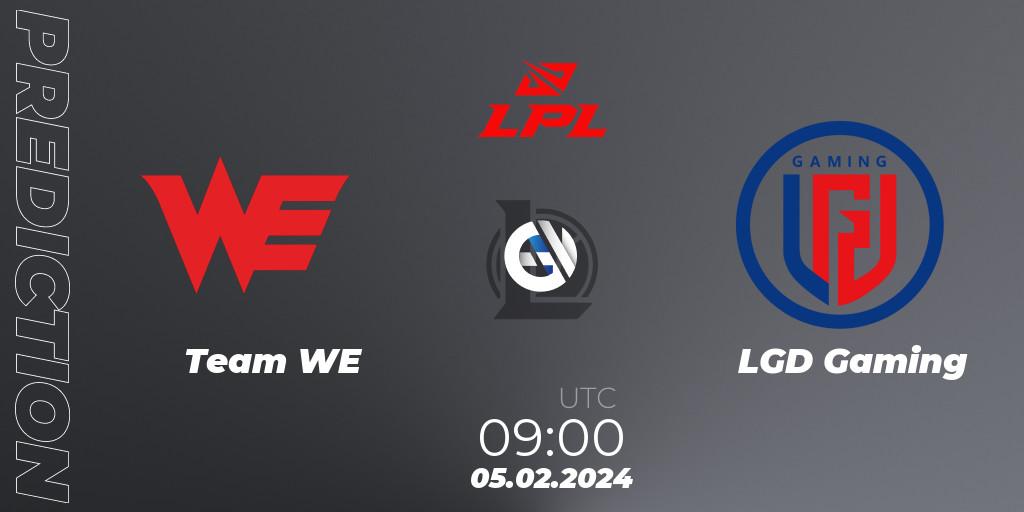 Prognoza Team WE - LGD Gaming. 05.02.2024 at 09:00, LoL, LPL Spring 2024 - Group Stage