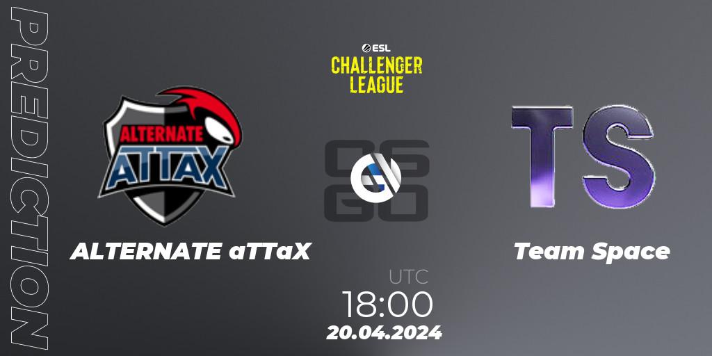 Prognoza ALTERNATE aTTaX - Team Space. 20.04.24, CS2 (CS:GO), ESL Challenger League Season 47: Europe