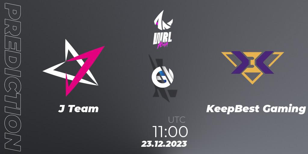 Prognoza J Team - KeepBest Gaming. 23.12.2023 at 11:00, Wild Rift, WRL Asia 2023 - Season 2 - Regular Season