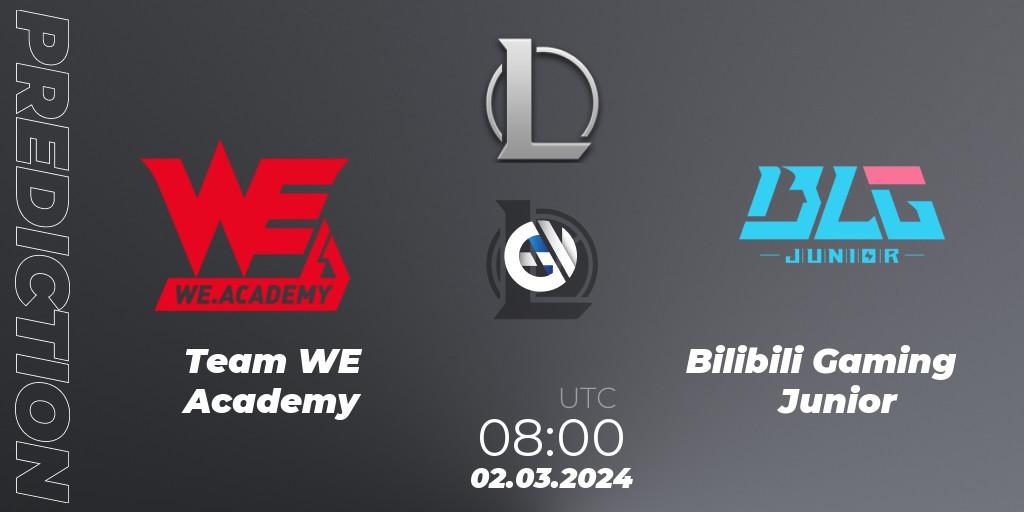 Prognoza Team WE Academy - Bilibili Gaming Junior. 02.03.2024 at 09:00, LoL, LDL 2024 - Stage 1