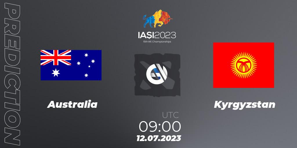 Prognoza Australia - Kyrgyzstan. 12.07.2023 at 09:23, Dota 2, Gamers8 IESF Asian Championship 2023