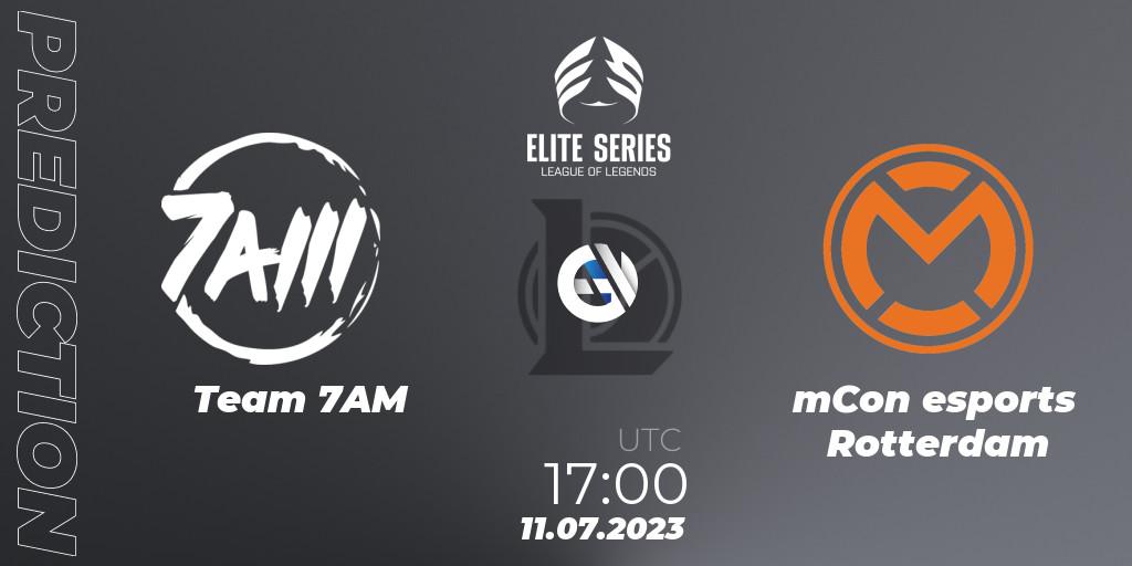 Prognoza Team 7AM - mCon esports Rotterdam. 11.07.2023 at 17:00, LoL, Elite Series Summer 2023
