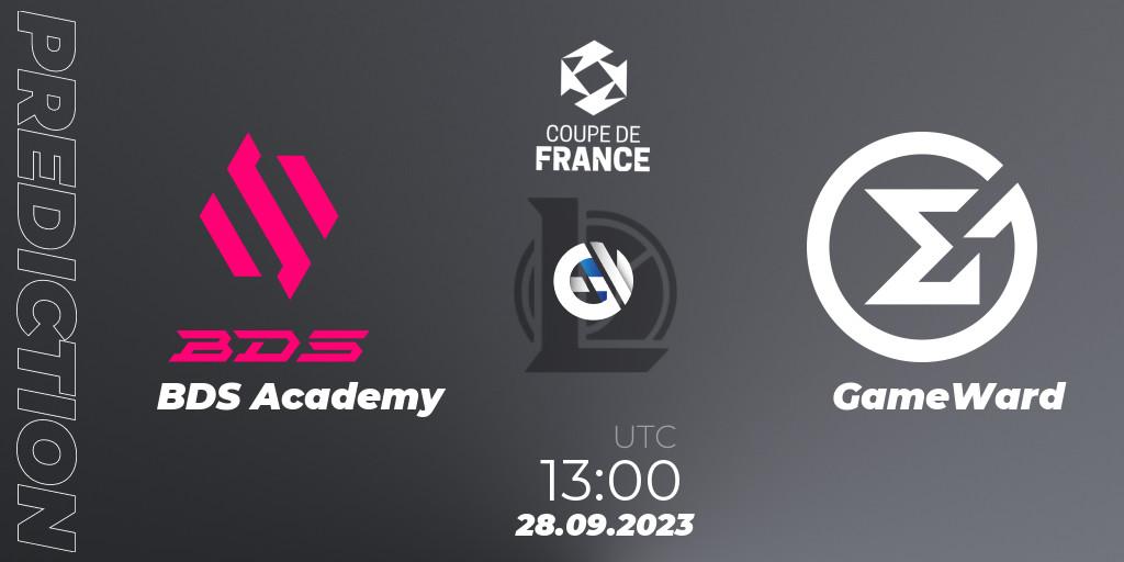 Prognoza BDS Academy - GameWard. 28.09.2023 at 13:00, LoL, Coupe de France 2023