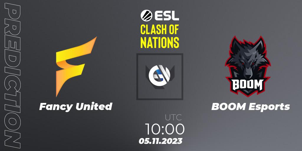 Prognoza Fancy United - BOOM Esports. 05.11.2023 at 10:00, VALORANT, ESL Clash of Nations 2023 - SEA Closed Qualifier