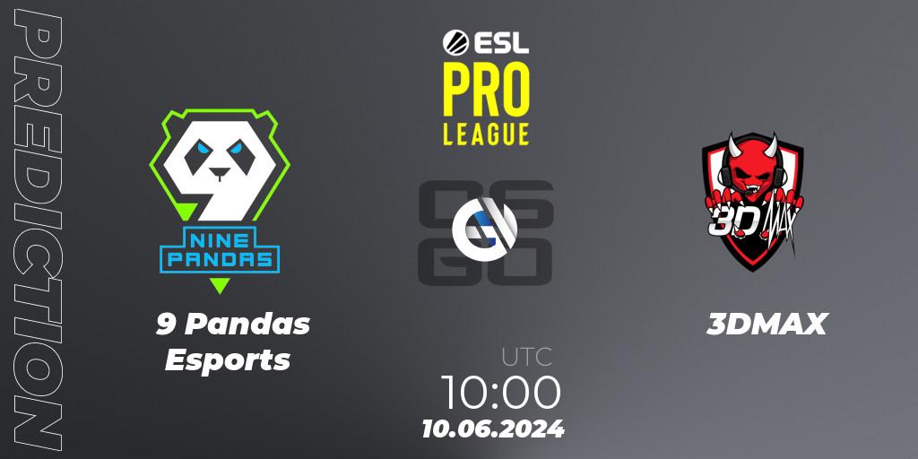 Prognoza 9 Pandas Esports - 3DMAX. 10.06.2024 at 10:00, Counter-Strike (CS2), ESL Pro League Season 20: European Conference