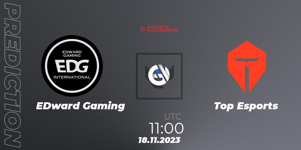 Prognoza EDward Gaming - Top Esports. 18.11.2023 at 12:30, VALORANT, VALORANT China Evolution Series Act 3: Heritability
