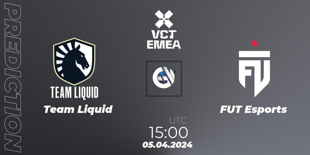 Prognoza Team Liquid - FUT Esports. 05.04.24, VALORANT, VALORANT Champions Tour 2024: EMEA League - Stage 1 - Group Stage