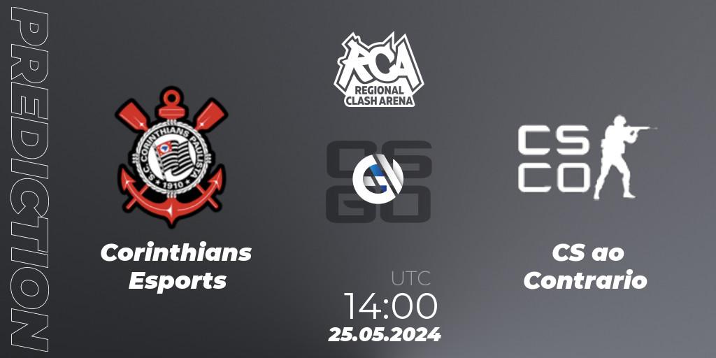 Prognoza Corinthians Esports - CS ao Contrario. 25.05.2024 at 14:00, Counter-Strike (CS2), Regional Clash Arena South America: Closed Qualifier