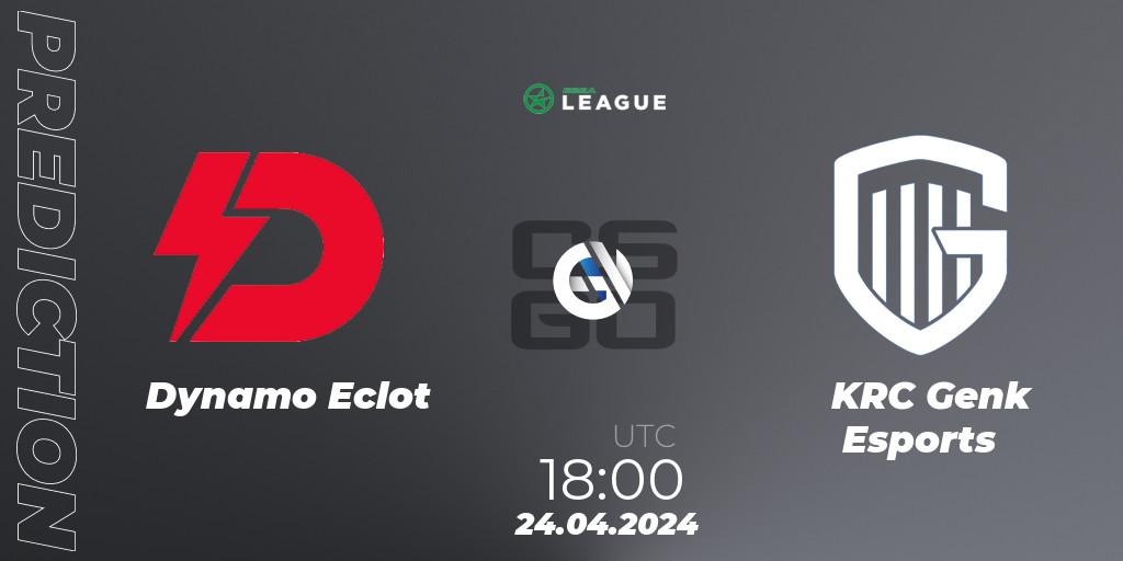 Prognoza Dynamo Eclot - KRC Genk Esports. 24.04.24, CS2 (CS:GO), ESEA Season 49: Advanced Division - Europe