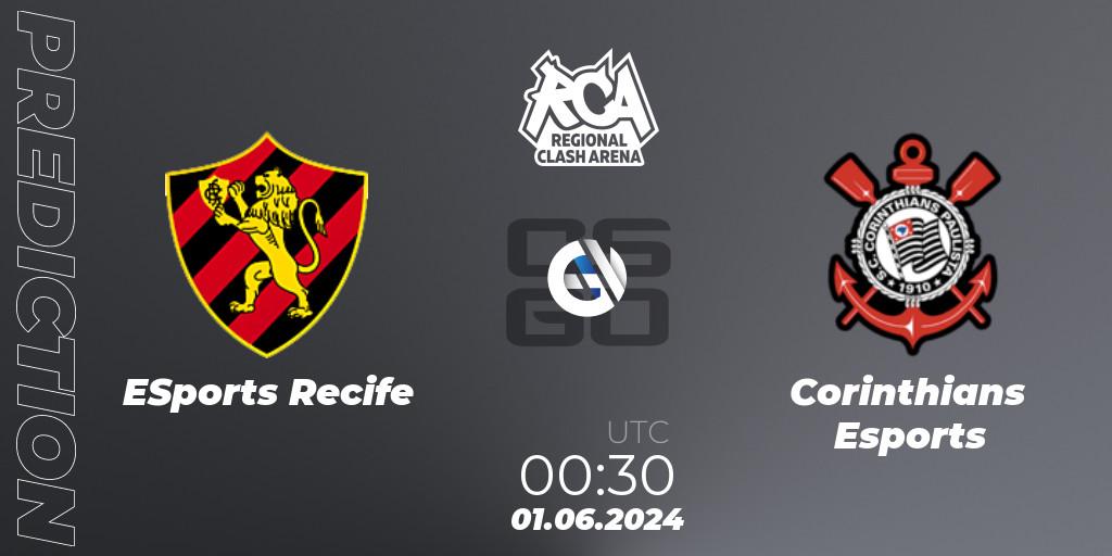 Prognoza ESports Recife - Corinthians Esports. 01.06.2024 at 00:30, Counter-Strike (CS2), Regional Clash Arena South America: Closed Qualifier