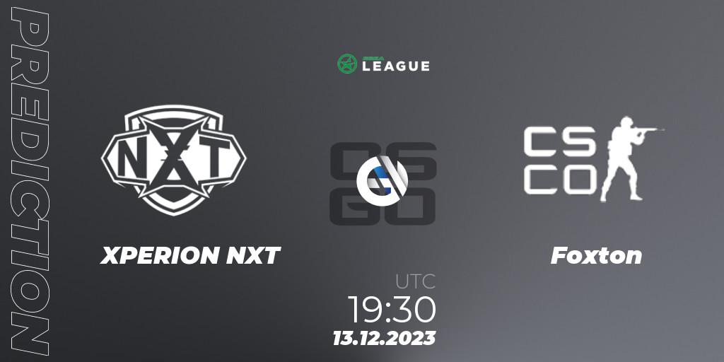 Prognoza XPERION NXT - Foxton. 13.12.2023 at 18:20, Counter-Strike (CS2), ESEA Season 47: Open Division - Europe