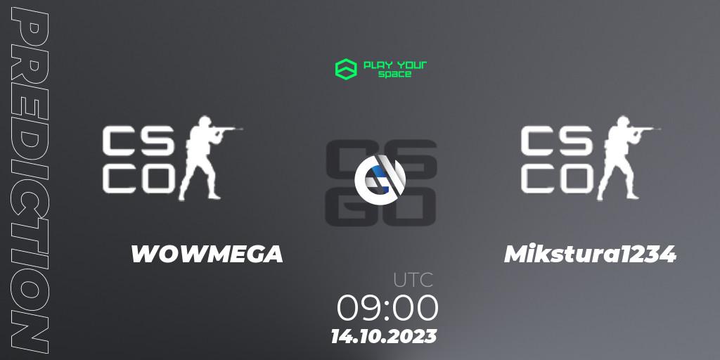 Prognoza WOWMEGA - Mikstura1234. 14.10.2023 at 09:00, Counter-Strike (CS2), PYspace Cash Cup Finals