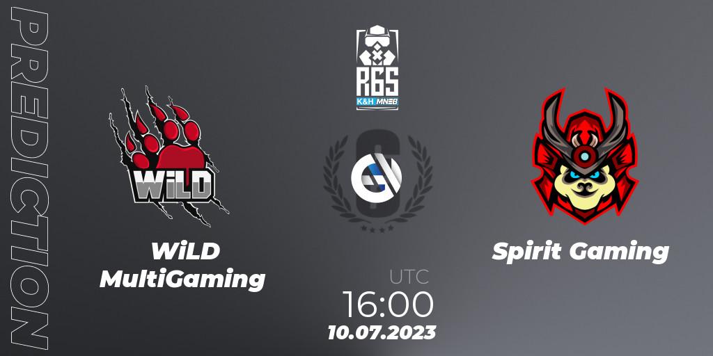 Prognoza WiLD MultiGaming - Spirit Gaming. 10.07.2023 at 16:00, Rainbow Six, Magyar Nemzeti E-sport Bajnokság: Season 5