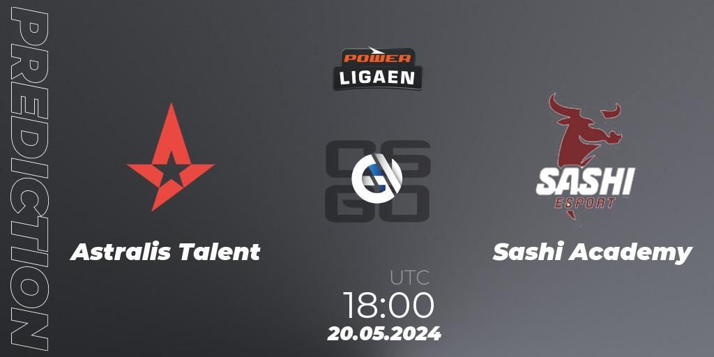 Prognoza Astralis Talent - Sashi Academy. 20.05.2024 at 18:00, Counter-Strike (CS2), Dust2.dk Ligaen Season 26