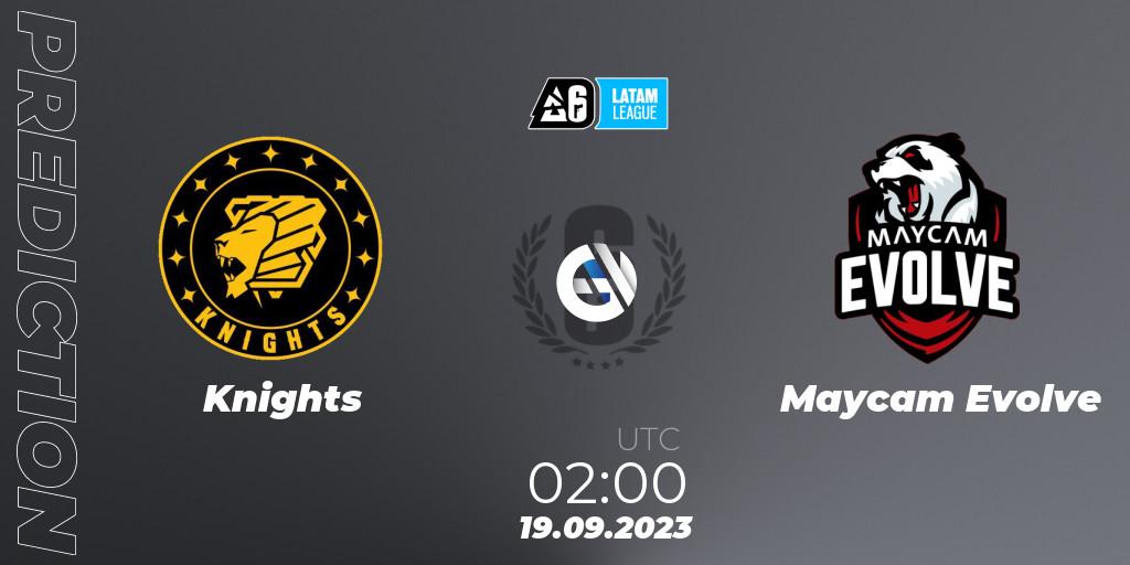 Prognoza Knights - Maycam Evolve. 19.09.2023 at 02:00, Rainbow Six, LATAM League 2023 - Stage 2