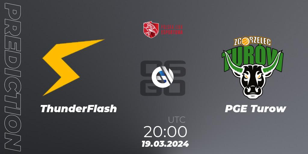 Prognoza ThunderFlash - PGE Turow. 19.03.24, CS2 (CS:GO), Polska Liga Esportowa 2024: Split #1