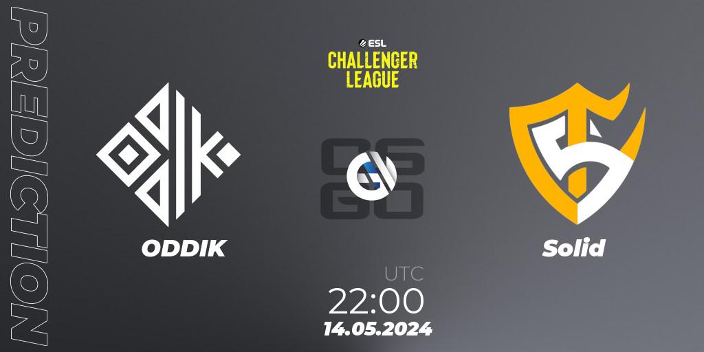 Prognoza ODDIK - Solid. 15.05.2024 at 00:00, Counter-Strike (CS2), ESL Challenger League Season 47: South America