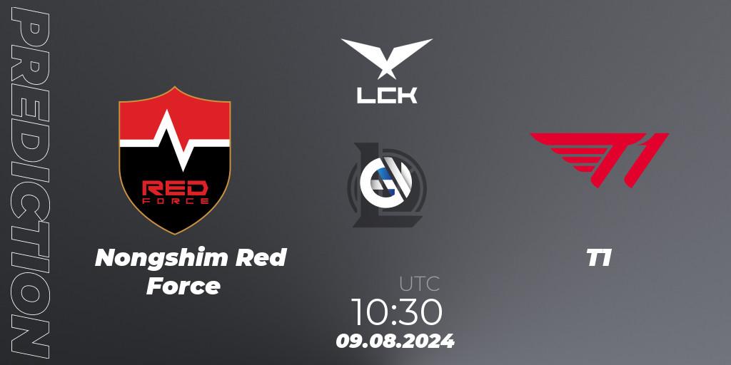 Prognoza Nongshim Red Force - T1. 09.08.2024 at 10:30, LoL, LCK Summer 2024 Group Stage