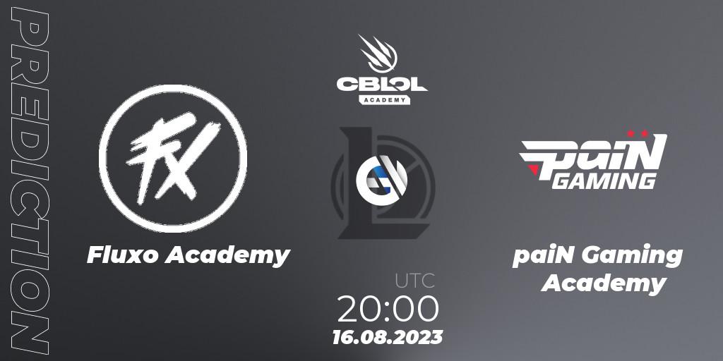 Prognoza Fluxo Academy - paiN Gaming Academy. 14.08.2023 at 20:00, LoL, CBLOL Academy Split 2 2023 - Playoffs
