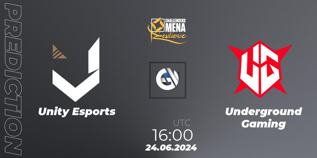 Prognoza Unity Esports - Underground Gaming. 24.06.2024 at 16:00, VALORANT, VALORANT Challengers 2024 MENA: Resilience Split 2 - GCC and Iraq