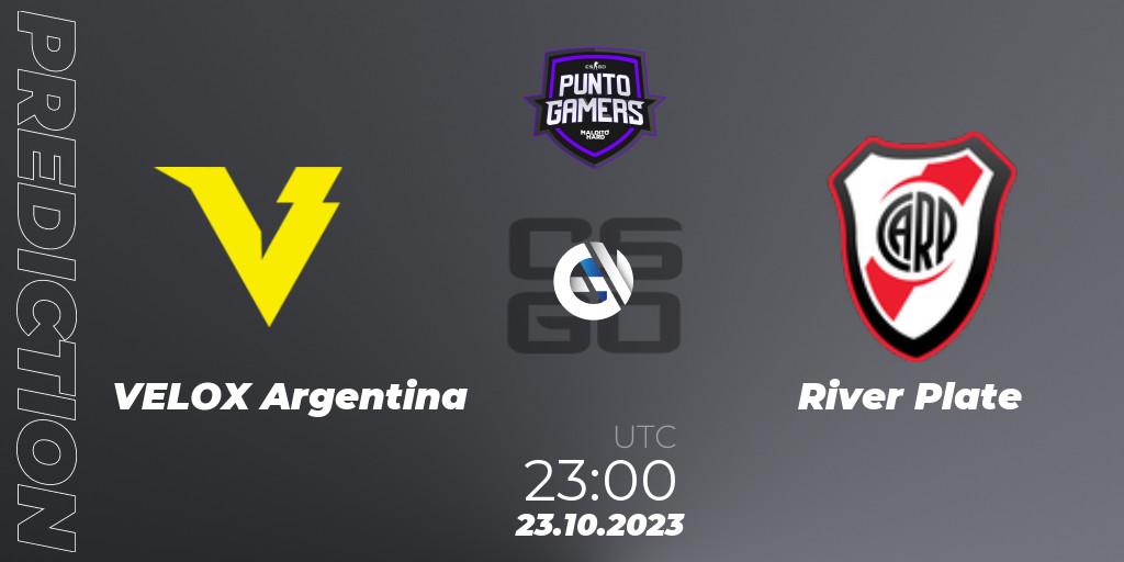 Prognoza VELOX Argentina - River Plate. 23.10.23, CS2 (CS:GO), Punto Gamers Cup 2023