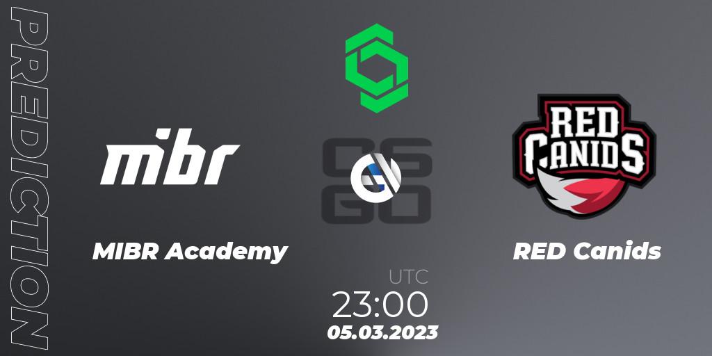 Prognoza MIBR Academy - RED Canids. 05.03.2023 at 23:30, Counter-Strike (CS2), CCT South America Series #5