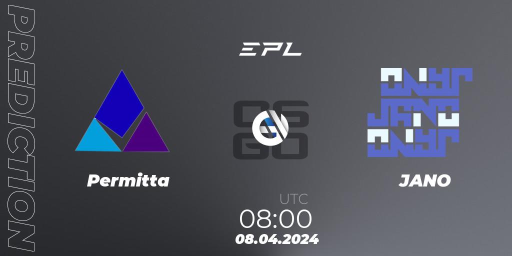 Prognoza Permitta - JANO. 08.04.2024 at 08:00, Counter-Strike (CS2), European Pro League Season 15