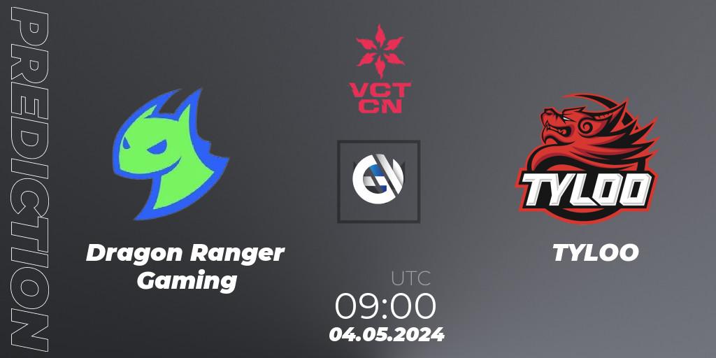 Prognoza Dragon Ranger Gaming - TYLOO. 04.05.24, VALORANT, VALORANT Champions Tour China 2024: Stage 1 - Group Stage