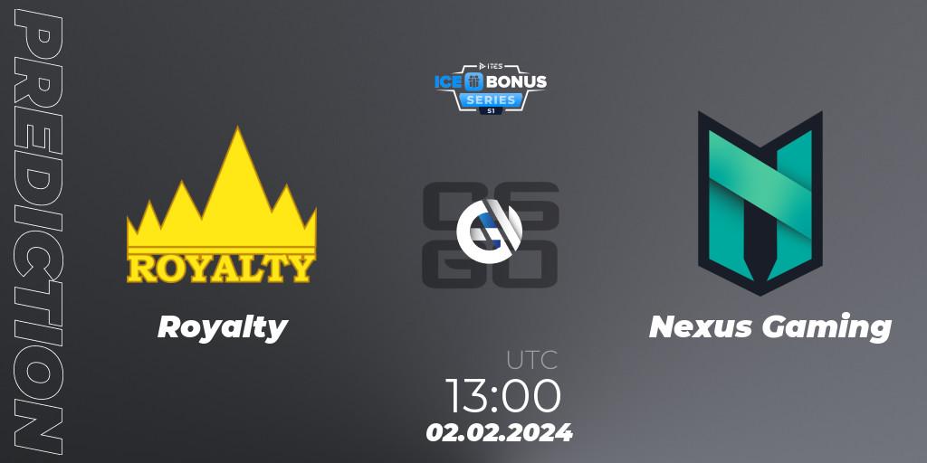 Prognoza Royalty - Nexus Gaming. 02.02.24, CS2 (CS:GO), IceBonus Series #1