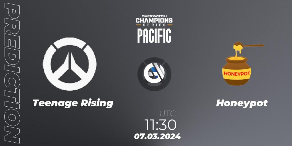 Prognoza Teenage Rising - Honeypot. 07.03.2024 at 11:30, Overwatch, Overwatch Champions Series 2024 - Stage 1 Pacific
