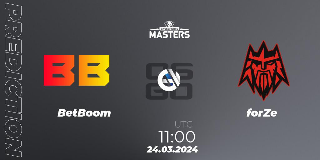 Prognoza BetBoom - forZe. 24.03.24, CS2 (CS:GO), Skyesports Masters 2024: European Qualifier