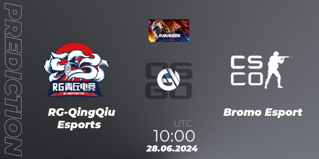 Prognoza RG-QingQiu Esports - Bromo Esport. 28.06.2024 at 10:00, Counter-Strike (CS2), QU Pro League