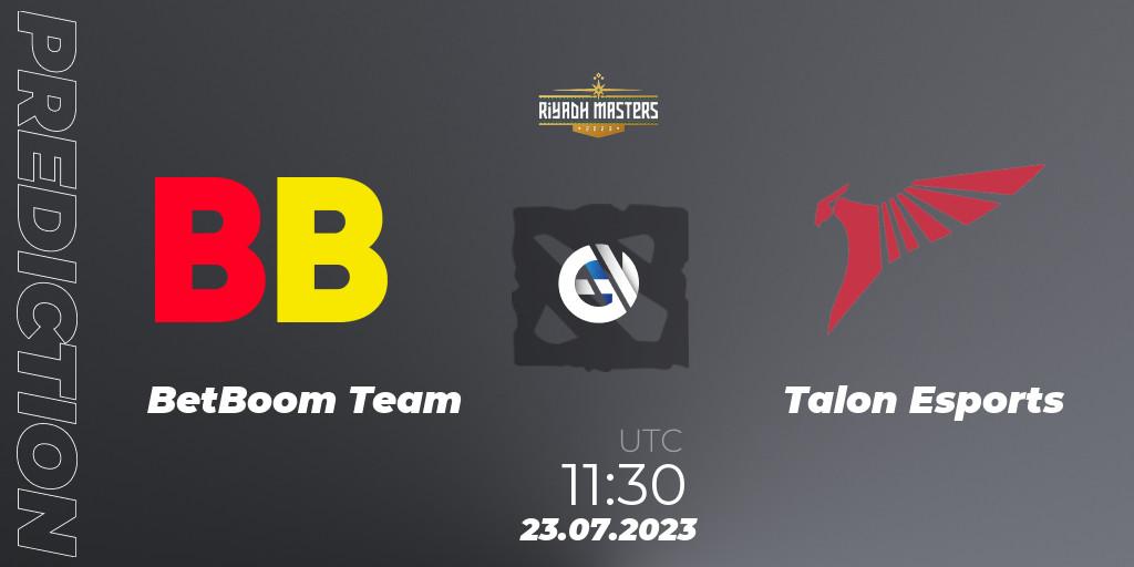 Prognoza BetBoom Team - Talon Esports. 23.07.2023 at 11:32, Dota 2, Riyadh Masters 2023 - Group Stage