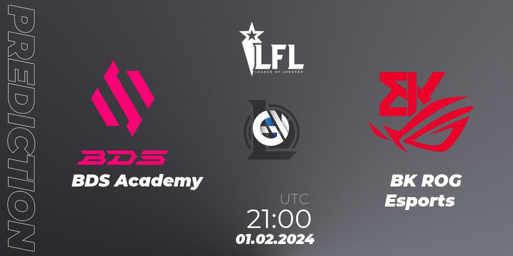 Prognoza BDS Academy - BK ROG Esports. 01.02.2024 at 21:00, LoL, LFL Spring 2024