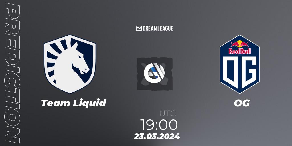 Prognoza Team Liquid - OG. 23.03.24, Dota 2, DreamLeague Season 23: Western Europe Closed Qualifier
